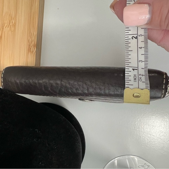 Coach Brown Pebbled Leather Wallet - Picture 13 of 14